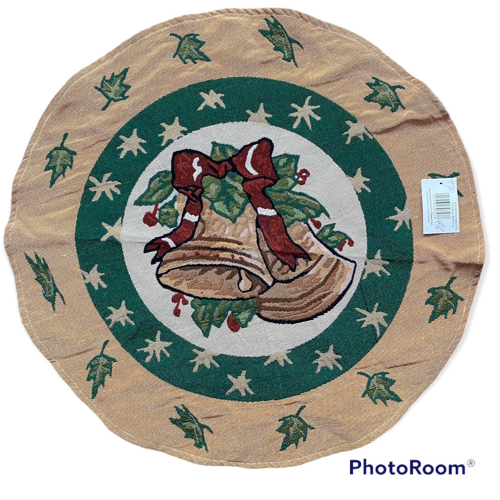 Finland Christmas Tapestry Round Center Table Mat / Rugged R