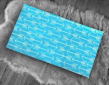IKEA Bankkamrat, Hemmahos, Stuva Bench Pad Cover Turquoise Blue Arrow Print
