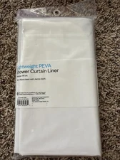 Room Essentials Super Soft Vinyl Shower Liner White Size 71"X70"