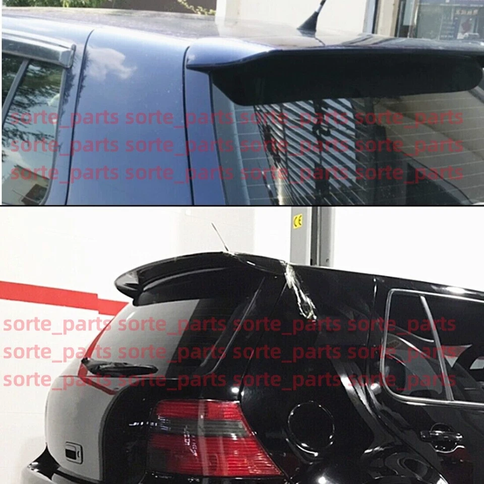 FITS 99-06 VW GOLF GTI MK4 GLOSSY BLACK REAR TRUNK WINDOW ROOF SPOILER WING Foto 4 de 4