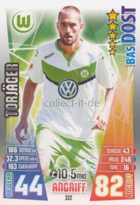 Match Attax 15/16 - 322 - Bas DOST - Torjäger
