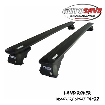 Thule WingBar Evo Black Roof Bars to fit Land Rover Discovery Sport 14-22 Rails