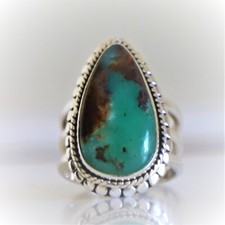 GREEN CHRYSOPRASE NATURAL GEMSTONE 925 STERLING SILVER JEWELRY RING 3 TO 12