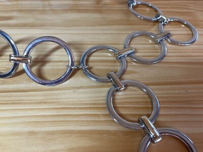 Chicos metal ring belt adjustable reversible silver gold  display picture 1