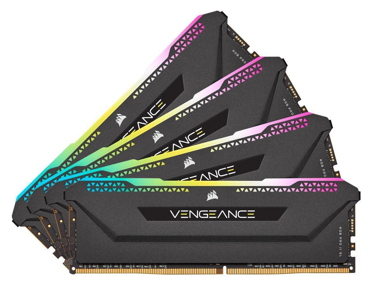 CORSAIR Vengeance RGB Pro SL 32GB (4 x 8GB) 288-Pin DDR4 SDRAM DDR4 3200 (PC4 25