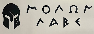 MOLON LABE SPARTA - 300 - Vinyl Car Sticker ca 13,5 x 4,5cm Schwarz Matt