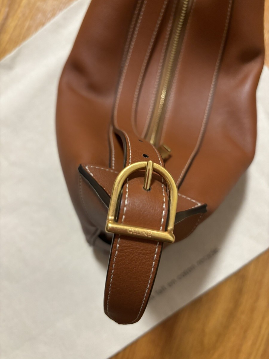 Celine Romy Shoulder Bag Leather Medium Brown | eBay