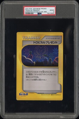 2001 Pokemon Japanese Postcard Tropical Present PSA 2 GOOD Fan