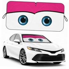 Car Windshield Sun Shade, Universal Fit Medium Universal Fit Cute Pink Medium 