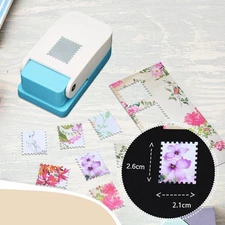 Kids Postage Stamp Border Paper Punch 3.6x2x3.5inch for Creating Decorative