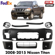 Front Bumper Paintable Steel Fog Lights Kit For 2008-2015 Nissan Titan Front Bumper Paintable Steel Fog Lights Kit For 2008-2015 Nissan Titan