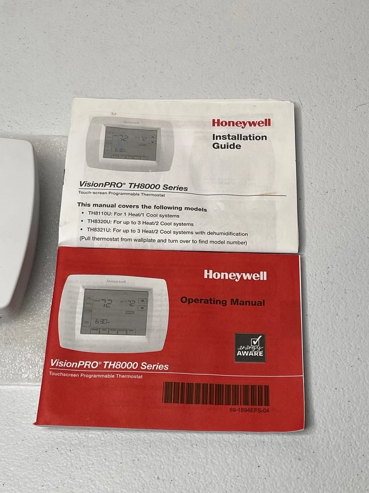 Honeywell TH8320U1008 7-Day VisionPro 8000 Touchscreen Programmable Thermostat - Image 2 of 4