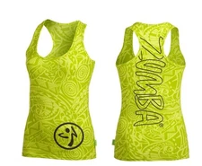 Zumba Tribe Racerback Tank Top - Zumba Green ~ size Large ~ New! Free Ship