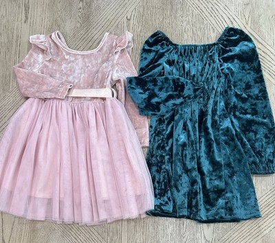 2t holiday dresses 2T Toddler Girl Dress Lot Pink Tulle Velvet Holiday Party Dresses