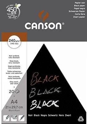Canson-Carta da Disegno Classic Panna a Spirale, 18 "", 24 Fogli