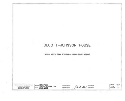 HABS VT,14-NOR.V,1- sheet 0 8 - Olcott-Johnson House, Old Norwich Center,