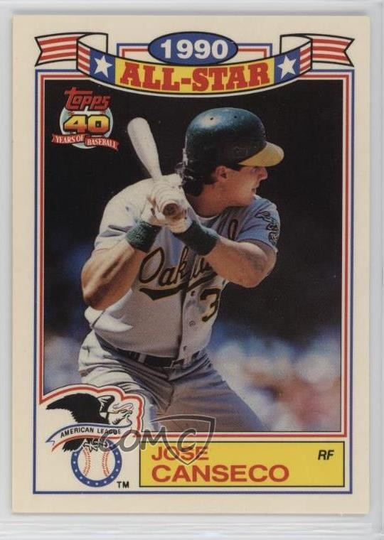 1991 Topps Rack Pack Glossy All-Stars Jose Canseco #8 1p6j