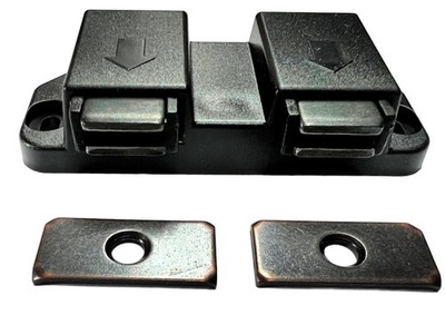 E.H.C. Double Cabinet Door Magnetic Push to Open Close Latch, Brown, 1.2 kg P...