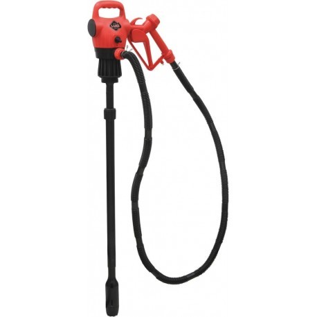 Pompe gasoil pour fût 12/230V éliminant les résidus grâce à sa canne télescopique