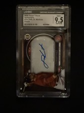 2020 Topps Tribute Tribute Autographs J.D. Martinez Purple /50. CGC 9.5. Auto 10