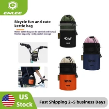ENLEE Bike Water Bottle Bag Bicycle Handlebar/Stem Mount Kettle Carrier Pouch