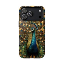 For iPhone / Galaxy / Pixel Magnificent Peacock Bird Feathers Phone Case