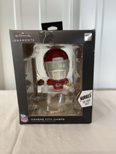 Hallmark Bobblehead Kansas City Chiefs NFL Ornament Figure Wobbles NEW Holiday