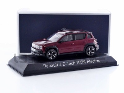 Modèle Réduit Renault 4 E-Tech 2025 Rouge Carmin Par NOREV, échelle 1/43, Neuf