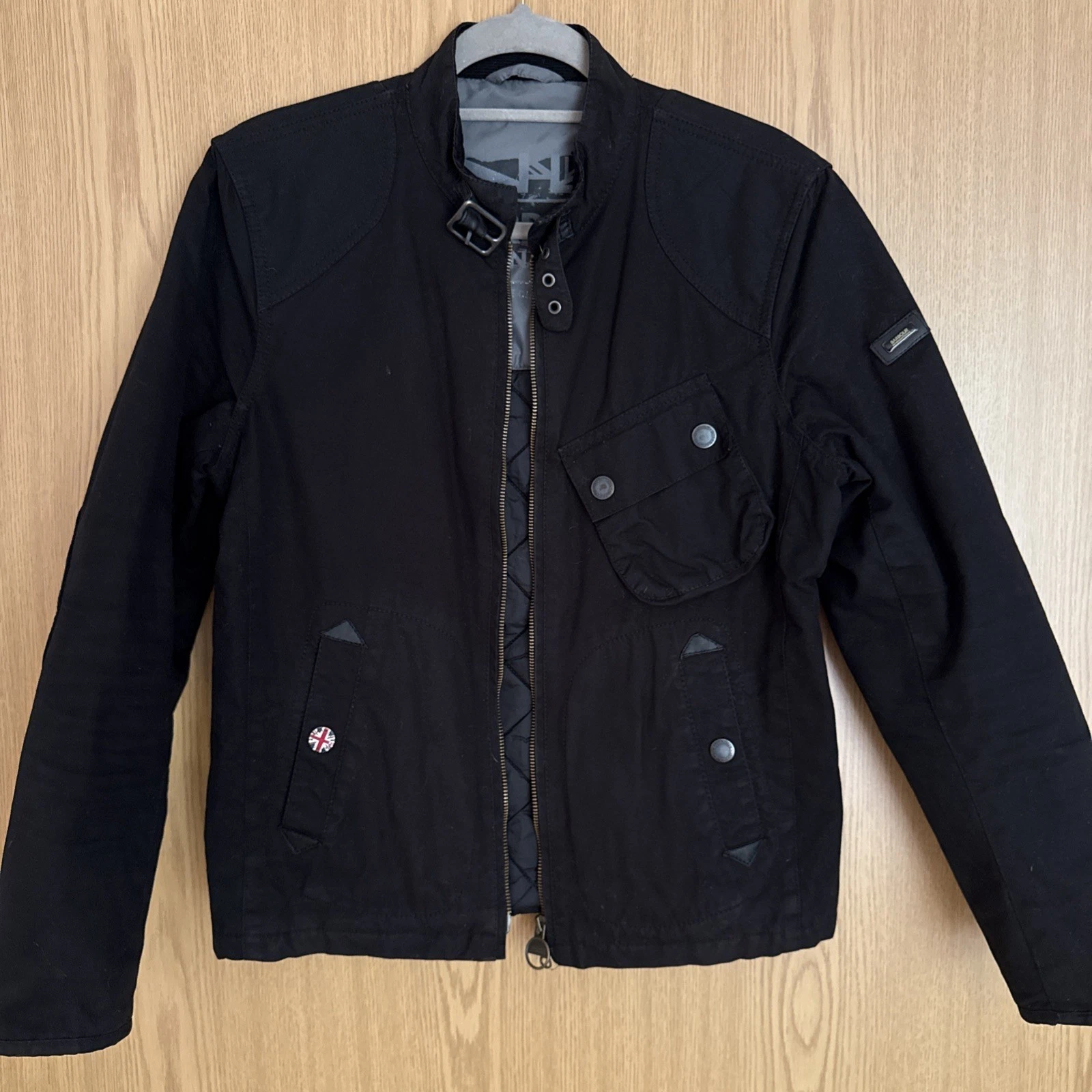 Barbour Legion Wax Waterproof Black Biker Quilt Motorcycle Jacket Coat Small
Opens in a new window o