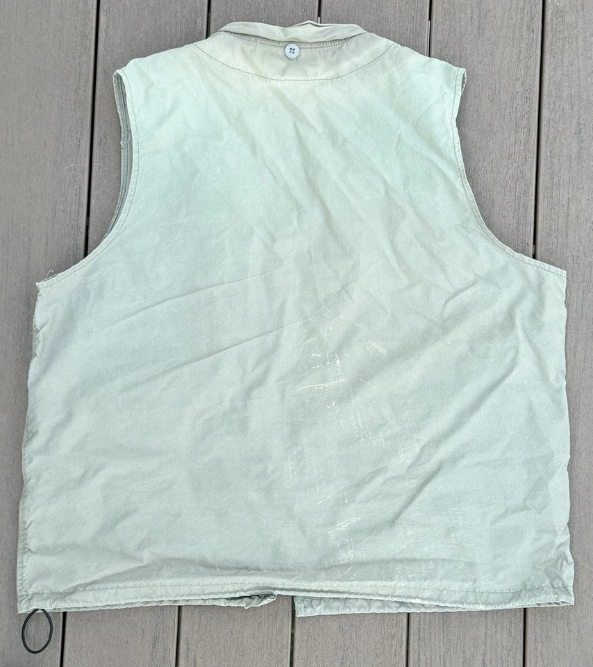 De Colección Filson Utility Exterior Chaleco Chaqueta Para Hombres XL/2XL Tela de Estaño Cremallera Bolsillos Fader Foto 2 de 4