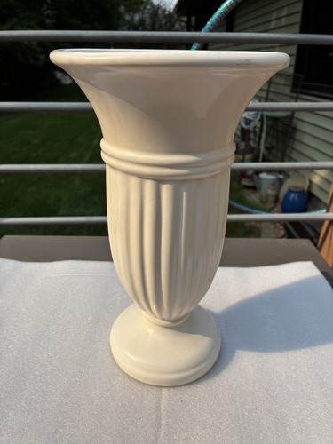 Haeger Large White Vase Restoration Hardware Tall - Picture 3 of 8