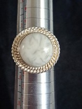 Sterling Silver Marked 925 Howlite Ring Size 8