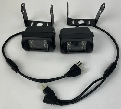 LOT OF 2 WatchGuard 4RE INFRARED WDM-V6001B-CM Lens Waterproof Camara w Bracket