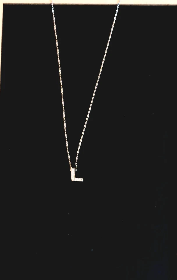 Lindo collar hecho a mano 925 SS inicial L ideal para poner Foto 3 de 4
