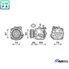 COMPRESSOR AIR CONDITIONING OLAK668 FOR VAUXHALL ADAM MOKKA OPEL 4cyl 1.8L 4cyl
