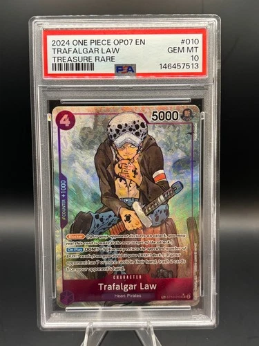PSA 10 TRAFALGAR LAW TREASURE RARE (ST10-010)(TR)(OP07) One Piece Card