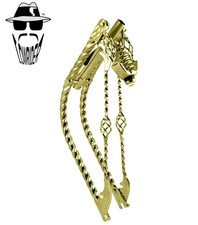 ORIGINAL LOWRIDER 26" Bent 1" DROPDOWN GOLD Deluxe Fork Bird Cage w/Wing Ends.