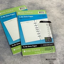 Day-Timer To-Be-Done Pages 4 pad of 24 sheets New Sealed & BONUS