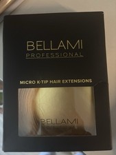 Extensiones de cabello humano Bellami. Micro K-Tip 16 pulgadas, rubio mantequilla. ¡NUEVO EN CAJA!