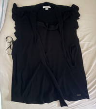 Calvin Klein Damen Bluse schwarz Gr. M Basic ...