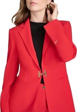 Halston Women's Halston H Closure Woven Office Blazer Size 10 New with Tags 