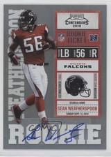2010 Playoff Contenders Sean Weatherspoon #187 Auto 8w9