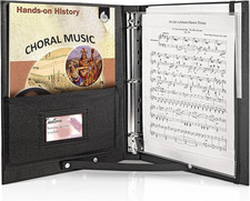 Choral Music Holder, Sheet Music Folder with Handle and Strap, Sheet Music Binde