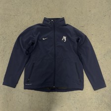 Nike Golf Therma Fit full zip navy blue mens jacket. Size XL with elastic hem.