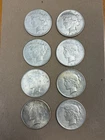 Lot of 8 - 1925 Peace Dollars, 90% Silver