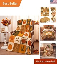 Vibrant Fall Throw Blanket - Flannel, 50x60 Inches, Perfect for Couches  Travel