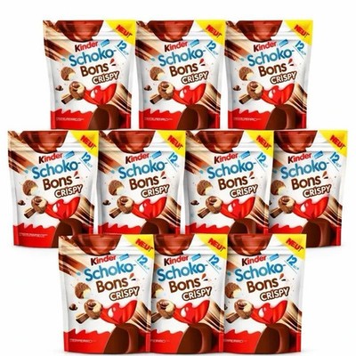 10x Kinder Schoko-Bons Crispy 67,2g Bundle Import