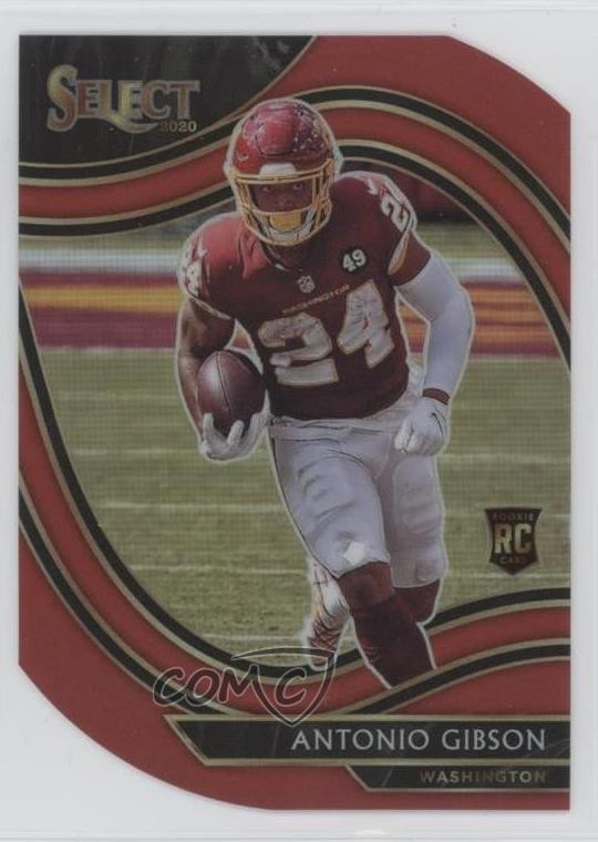 2020 Panini Select Field Level Red Prizm Die-Cut Antonio Gibson #372 Rookie RC