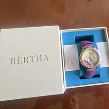 BERTHA Damen Armbanduhr Analog Lederarmband l...