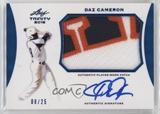 2015 Leaf Trinity Patch Auto Blue 8/25 Daz Cameron #PA-DC1 Patch Auto 2t7